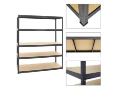 PROREGAL Regale Schwarz|Schwerlastregal^Schwerlastregal Giant Elephant HxBxT 180 x 150 x 60 cm Fachlast 200 kg