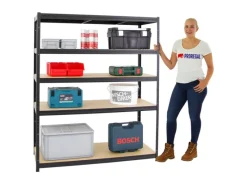 PROREGAL Regale Schwarz|Schwerlastregal^Schwerlastregal Giant Elephant HxBxT 180 x 150 x 60 cm Fachlast 200 kg