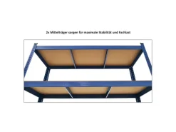 PROREGAL Schwerlastregal^Schwerlastregal Ragnar für Gesamtlast 875 kg HxBxT 180 x 120 x 40 cm Kellerregal Steckregal Garagenregal Lagerregal