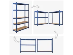 PROREGAL Schwerlastregal^Schwerlastregal Ragnar für Gesamtlast 875 kg HxBxT 180 x 120 x 40 cm Kellerregal Steckregal Garagenregal Lagerregal