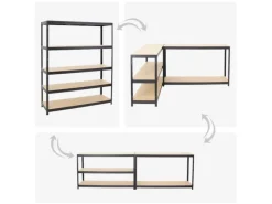 PROREGAL Regale Schwarz|Schwerlastregal^Schwerlastregal Giant Elephant HxBxT 180 x 150 x 45 cm Fachlast 200 kg