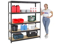 PROREGAL Regale Schwarz|Schwerlastregal^Schwerlastregal Giant Elephant HxBxT 180 x 150 x 45 cm Fachlast 200 kg