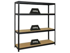 PROREGAL Regale Schwarz|Schwerlastregal^Schwerlastregal Giant Elephant HxBxT 160 x 150 x 45 cm Fachlast 200 kg