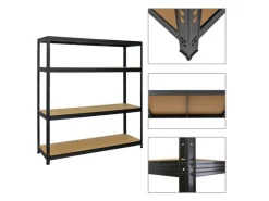 PROREGAL Regale Schwarz|Schwerlastregal^Schwerlastregal Giant Elephant HxBxT 160 x 150 x 45 cm Fachlast 200 kg