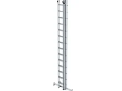 PROREGAL Klapptritte^Sprossen-Schiebeleiter 3-Teilig mit Traverse 3 x 14 Sprossen