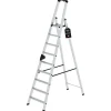 PROREGAL Klapptritte^Stufen-Stehleiter Einseitig Begehbar 9 Stufen