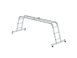 PROREGAL Vielzweckleiter 4-Teilig mit Traverse 2 x 3 & 2 x 4 Sprossen