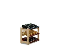 PROREGAL Weinregal Pinotwine HxBxT 38 x 43 x 25 cm 12 Flaschen Massives Kiefernholz Natur Unbehandelt