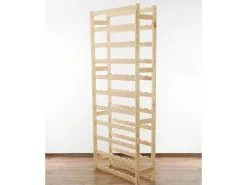 PROREGAL Flaschenregale^Weinregal Pinotwine HxBxT 166 x 72 x 25 cm 77 Flaschen Massives Kiefernholz Natur Unbehandelt