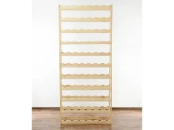 PROREGAL Flaschenregale^Weinregal Pinotwine HxBxT 166 x 72 x 25 cm 77 Flaschen Massives Kiefernholz Natur Unbehandelt