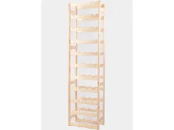 PROREGAL Regale Massivholz^Weinregal Pinotwine HxBxT 166 x 43,4 x 25 cm 44 Flaschen Massives Kiefernholz Natur unbehandelt