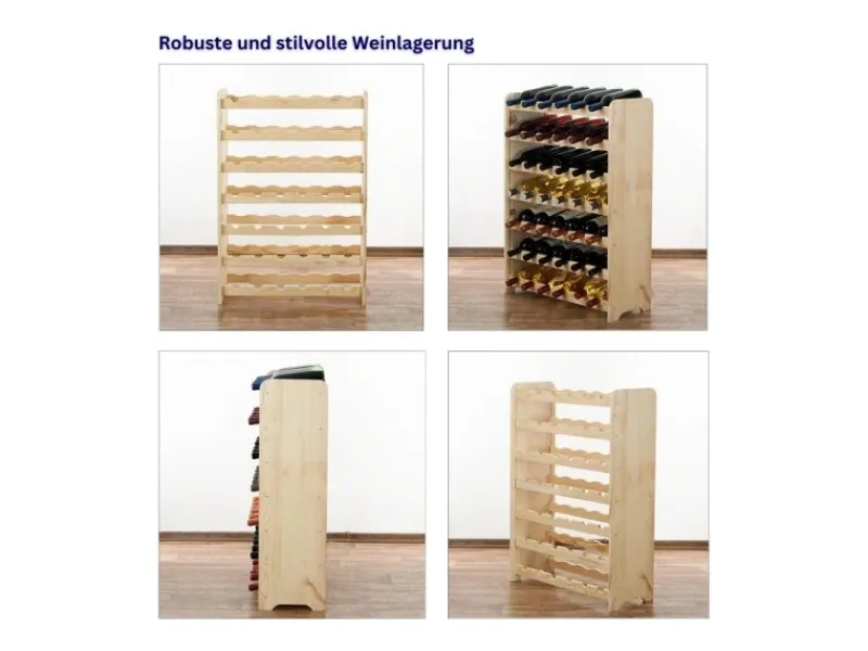 PROREGAL Weinregal Pinotwine C HxBxT 87,2 x 63,2 x 26,5 cm 42 Flaschen Massives Kiefernholz Geölt