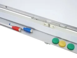 PROREGAL Pinnwände^Whiteboard HxBxT 186x160x50 cm Mobil Rollbar Inkl. Zubehör Magnettafel Memoboard Pinnwand