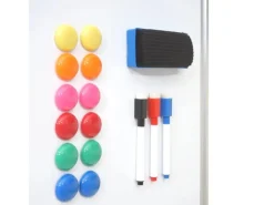 PROREGAL Pinnwände^Whiteboard HxBxT 186x160x50 cm Mobil Rollbar Inkl. Zubehör Magnettafel Memoboard Pinnwand