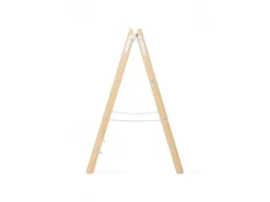 PROREGAL Wood Double Giraffe Holz-Sprossen-Stehleiter mit Sicherheitskette 2 x 5 Sprossen 163 cm Hoch Trittleiter Bockleiter Sprossen-Doppellleiter