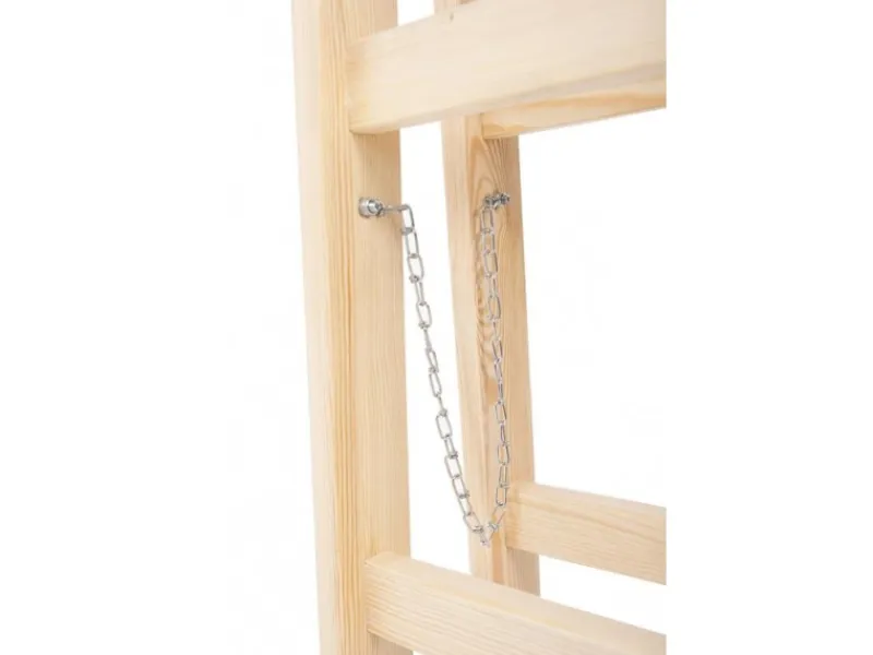 PROREGAL Wood Double Giraffe Holz-Sprossen-Stehleiter mit Sicherheitskette 2 x 6 Sprossen 192 cm Hoch Trittleiter Bockleiter Sprossen-Doppellleiter