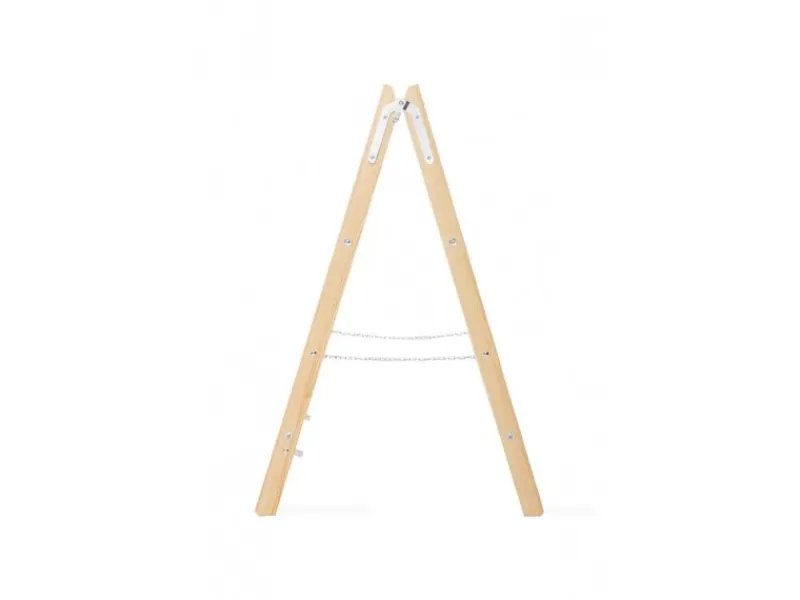 PROREGAL Wood Double Giraffe Holz-Sprossen-Stehleiter mit Sicherheitskette 2 x 6 Sprossen 192 cm Hoch Trittleiter Bockleiter Sprossen-Doppellleiter