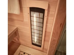 Home Deluxe Sitzbänke^Redsun Deluxe Infrarotkabine PLUS Tannenholz Natur M