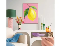 Bilder^Reinders Gerahmtes Bild Juicy Lemon für Küche 40 cm x 30 cm Gelb