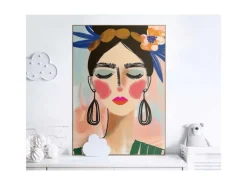 Bilder^Reinders Gerahmtes Bild Spring Face für Wohnzimmer 70 cm x 50 cm Mehrfarbig