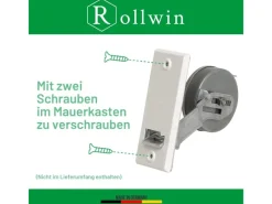 Rollwin Rolladen Gurtwickler Unterputz 135mm Lochabstand Mit Gurtwickler Blende Weiß Ohne Gurt Rollo Wickler Mit Blende
