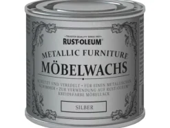 Rust Oleum Kreativfarben^Rust-Oleum Kreidefarbe-Möbelwachs-Politur Metallic-Silber 125 ml