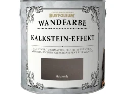Kreativfarben^Rust-Oleum Wandfarbe Kalkstein-Effekt Holzkohle 2,5 l
