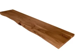 Regale Massivholz^SAM Holzplatte Arya mit Echter Baumkante Einseitig 120 x 30 cm Akazienholz Nussbaum