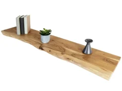 SAM Holzplatte Arya mit Echter Baumkante Einseitig 120 x 30 cm Akazienholz Natur