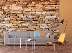 Sanders & Sanders Fototapeten^Fototapete Stein-Optik Beige 360 x 254 cm 600397