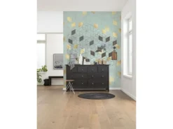 Sanders & Sanders Fototapeten^Fototapete Grafik Grün und Gold 200 x 280 cm 611984