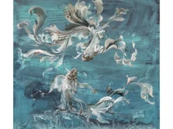 Sanders & Sanders Fototapete Fisch Blau 300 x 280 cm 612031