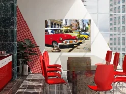 Sanders & Sanders Tapezierzubehör^Poster Oldtimer Rot Grün und Gelb 160 x 110 cm 600682