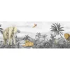 Sanders & Sanders Selbstklebende Tapetenbordüre Dschungeltiere Grau 9.7 x 500 cm 601304