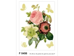 Sanders & Sanders Wandtattoos^Wandtattoo Blumenstillleben Grün und Rosa 65 x 85 cm 600257