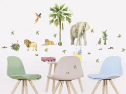Sanders & Sanders Wandtattoos^Wandtattoo Dschungeltiere Grün 65 x 42.5 cm 601342