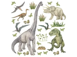Sanders & Sanders Wandtattoo Dinosaurier Grün 30 x 30 cm 601333