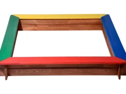 Dobar Sitzbänke^Sandkasten wetterfest 117 cm x 117 cm Bunt FSC®