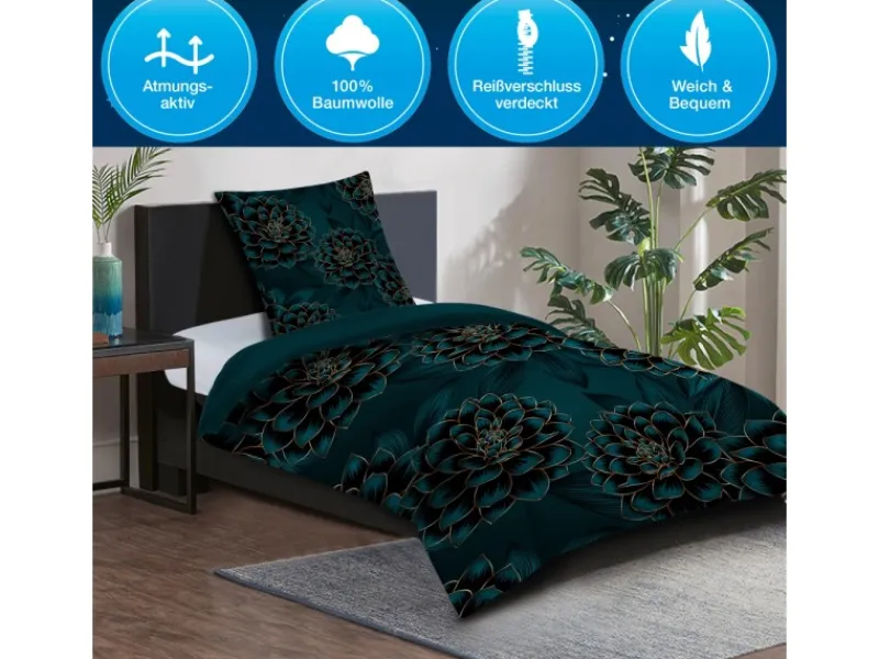 Sanilo Bettwäsche^Bettwäsche 4-teilig Dahlien