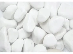 Scherf Zimmerbrunnen^Marmorzierkiesel Thassos-Weiß 50 mm - 80 mm 25 kg PE-Sack