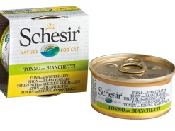 Katzenbedarf^Schesir Katzen-Nassfutter Cat Brühe Thunfisch mit kleinen Sardellen 70 g
