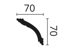 Schöner Wohnen Kollektion Deckenplatten^Deckenleiste Elegant 1 HDPS 70 mm x 70 mm