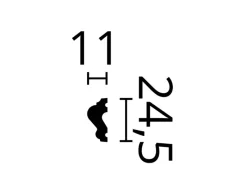 Schöner Wohnen Kollektion Deckenplatten^Wandleiste Elegant 4 HDPS 11 mm x 25 mm