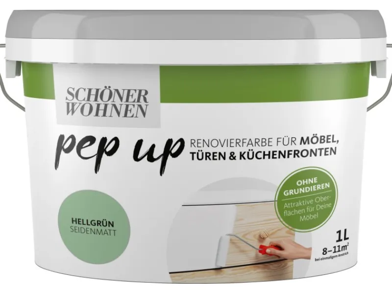 SCHÖNER WOHNEN-Farbe Speziallacke^Schöner Wohnen pep up Renovierfarbe Möbel, Türen und Küchenfronten 1 l