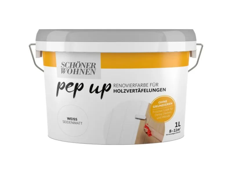 SCHÖNER WOHNEN-Farbe Schöner Wohnen pep up Renovierfarbe für Holzvertäfelungen 1 l