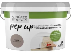 SCHÖNER WOHNEN-Farbe Speziallacke^Schöner Wohnen pep up Renovierfarbe Möbel, Türen und Küchenfronten 1 l