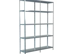 Metallregale^Schulte Set 1 Steckregal und 1 Anbauregal 200 cm x 140 cm x 35 cm