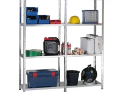 Büroregale^Schulte Set 1 Steckregal und 1 Anbauregal 180 cm x 240 cm x 50 cm