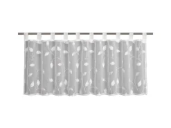 Sehlbach Bistrogardine mit Schlaufen Rankenstickerei 135 cm x 45 cm Weiß