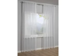 Sehlbach Türvorhänge^Fertigschal Multiband Crashoptik 135 cm x 245 cm Weiß